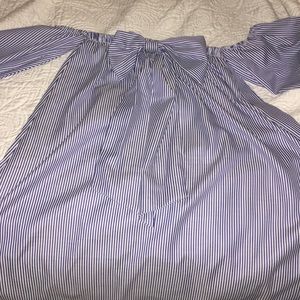 Off the shoulder striped dress